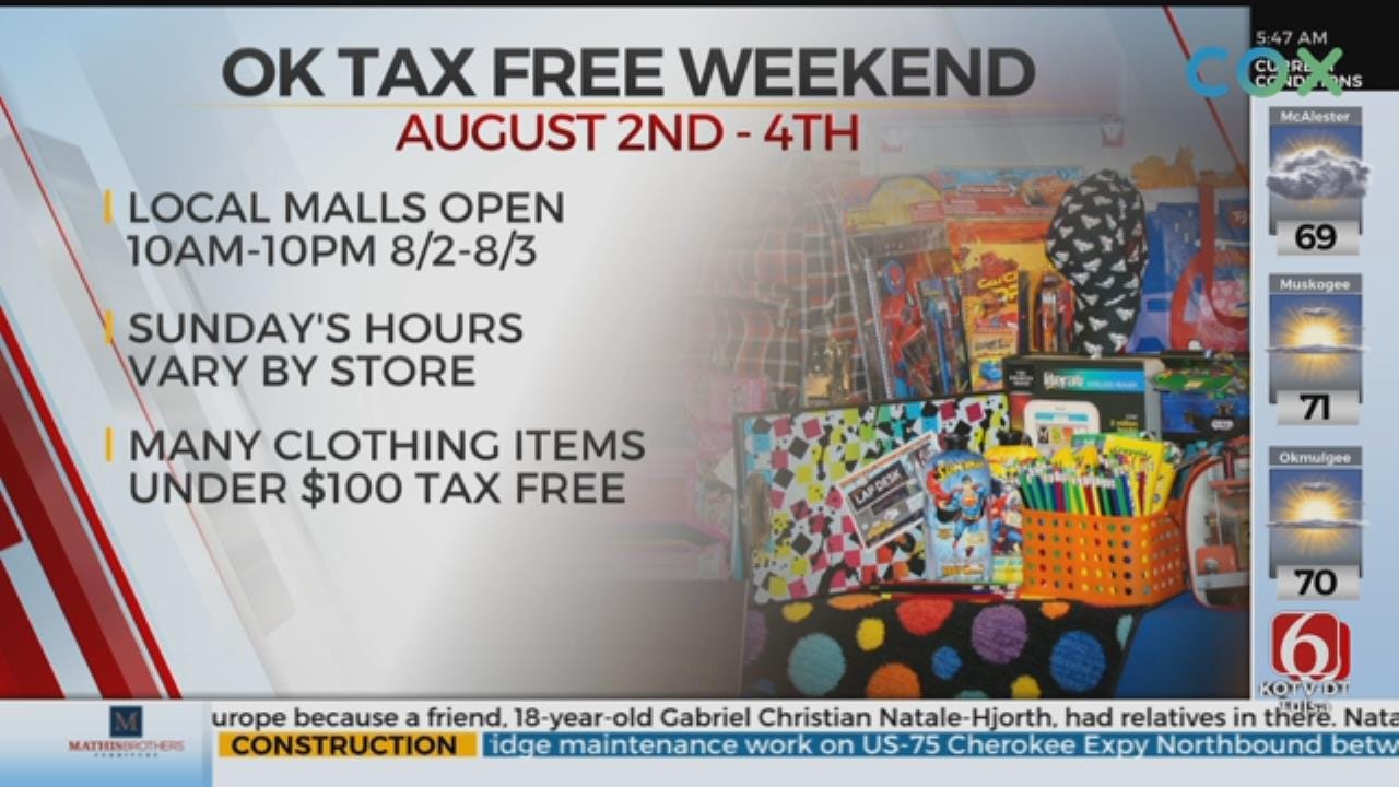Tax Free Weekend Approaching Oklahoma
