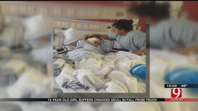 14-Year-Old Girl Suffers Cracked Skull In Fall From Pickup