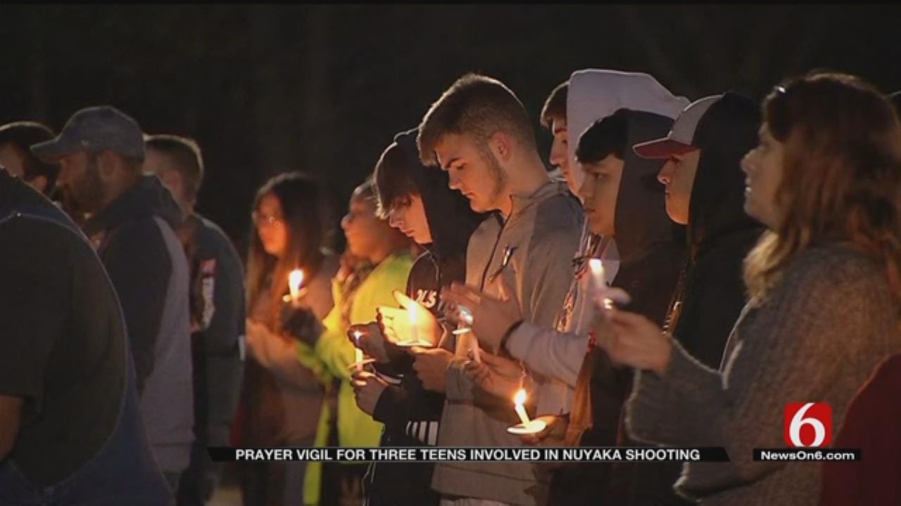Beggs Community Holds Prayer Vigil For Victims Of Triple Shooting