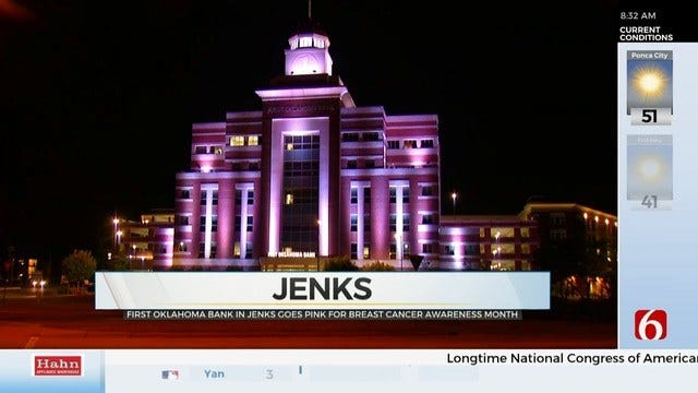 City Of Jenks Goes Pink For Breast Cancer Awareness Month