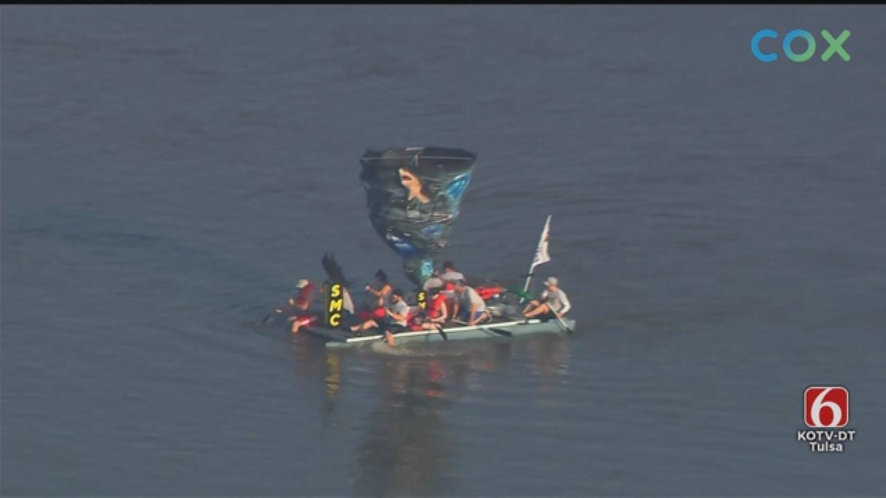 WATCH: Rafts Float Down The Arkansas River For The Great Raft Race
