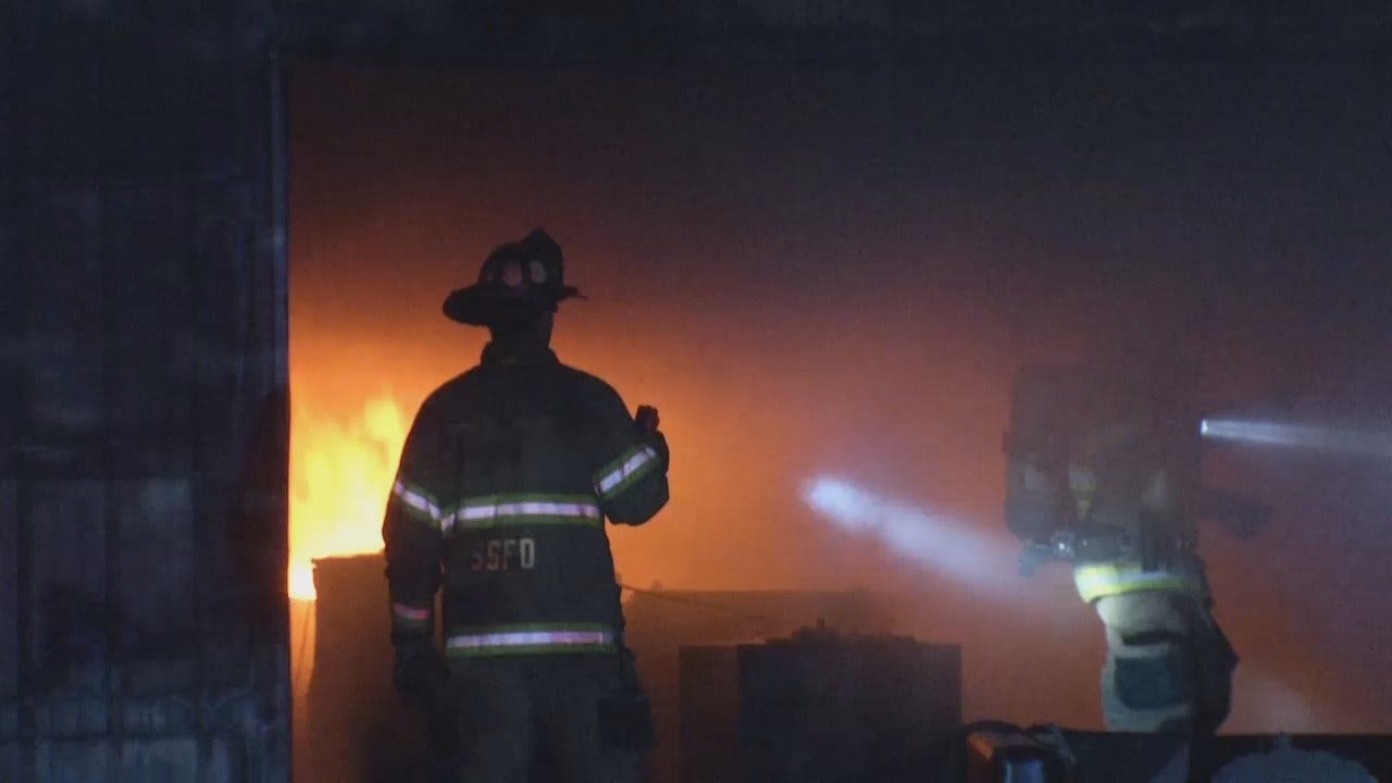 WEB EXTRA: Video From Scene Of Sand Springs Garage Fire