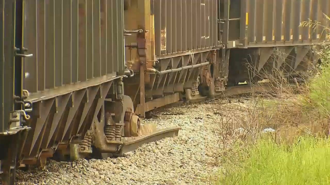 WEB EXTRA: Video Of Downtown Tulsa Train Derailment