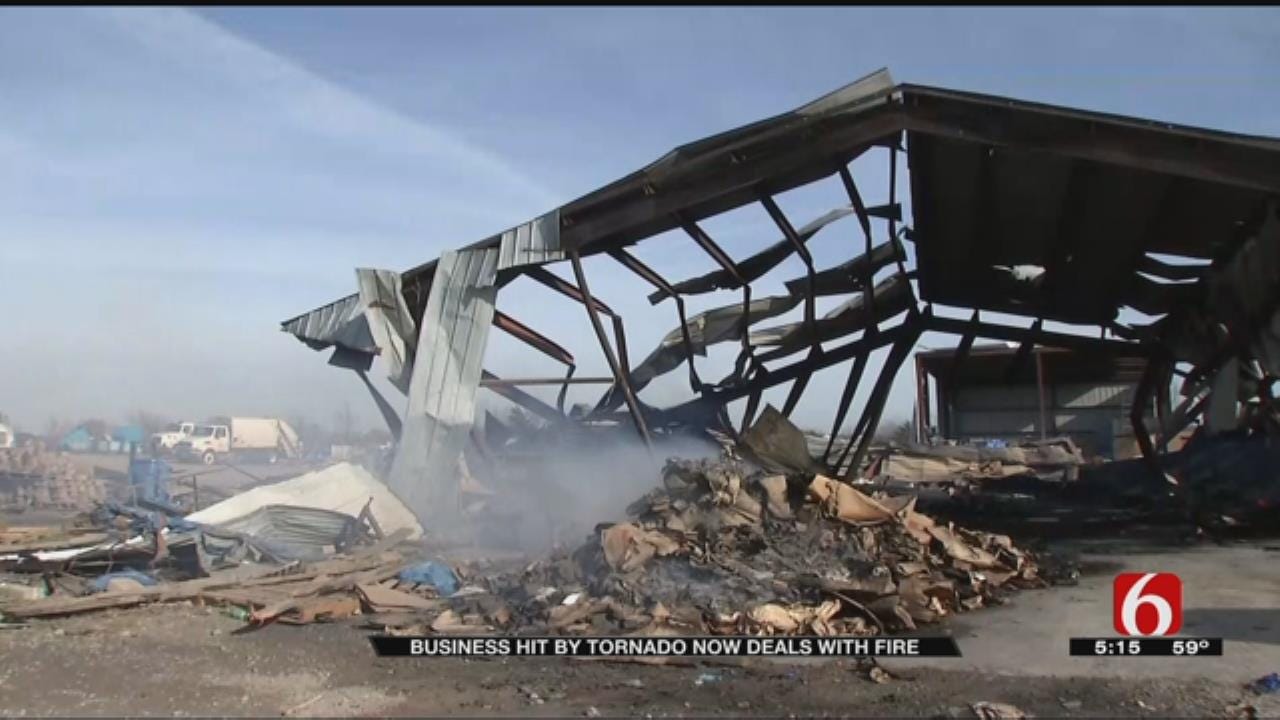 Oklahoma Business Loses Building To Fire After November Tornado