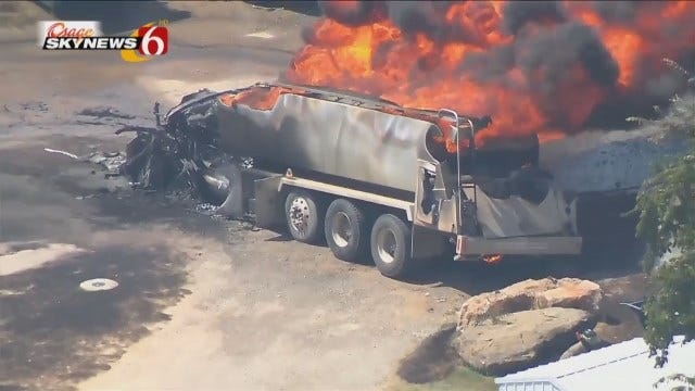 Tanker Truck Catches Fire At Gas Station Near Eufaula