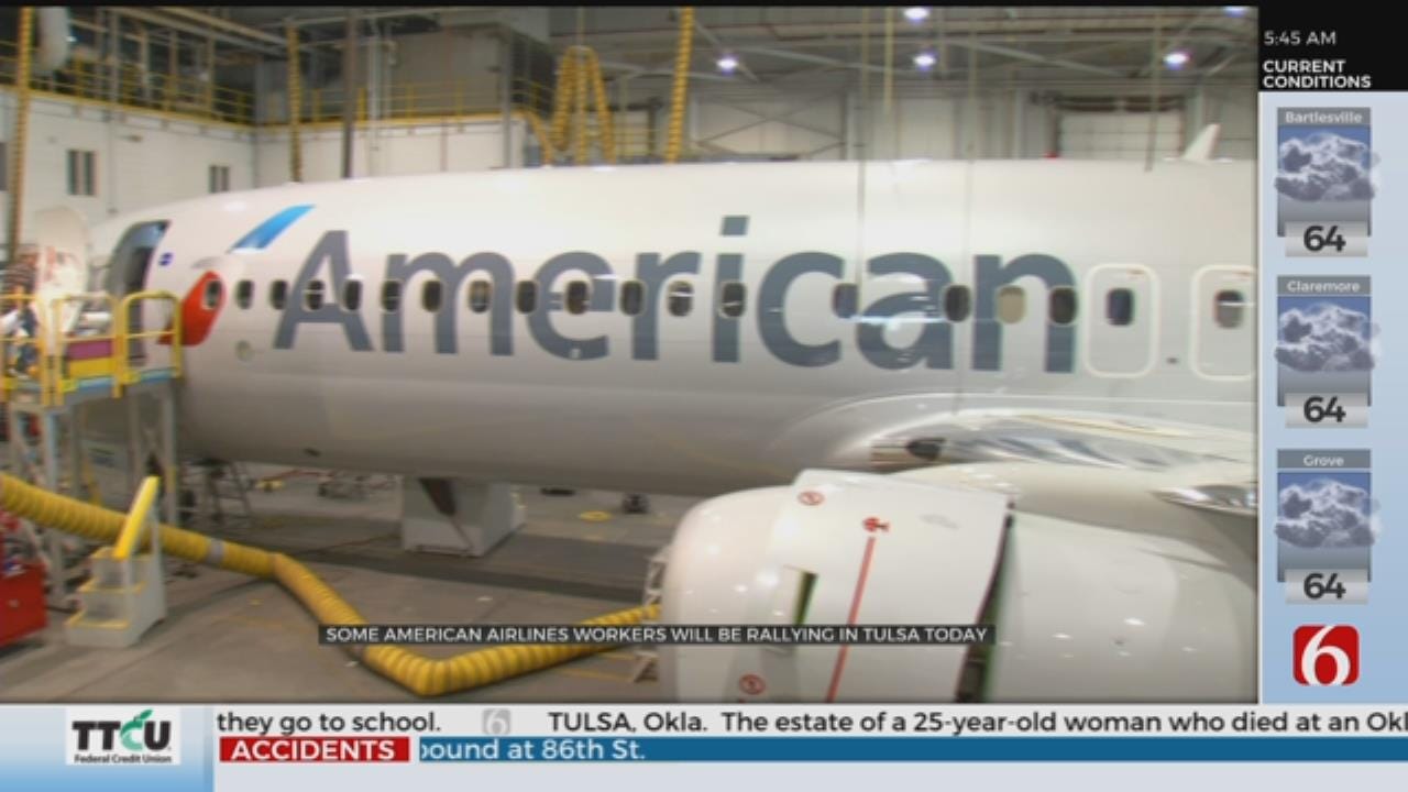 American Airlines Workers Hold Tulsa Rally