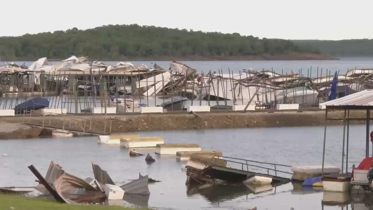 WEB EXTRA: Snake Creek Marina Storm Damage At Tenkiller Lake