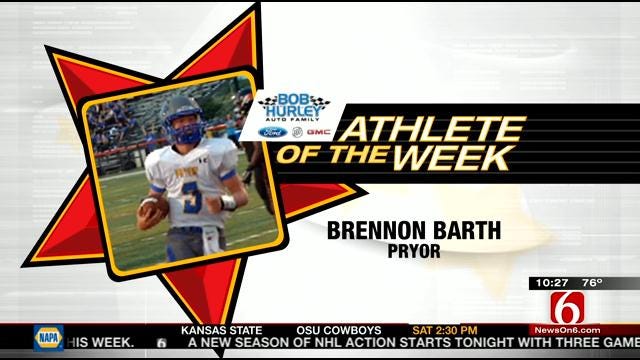 Week 4: Brennon Barth Named Athlete of the Week