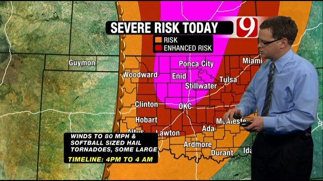 Most Of Oklahoma At Risk For Severe Weather Saturday
