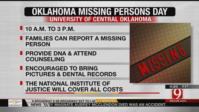 UCO To Host Oklahoma Missing Persons Day