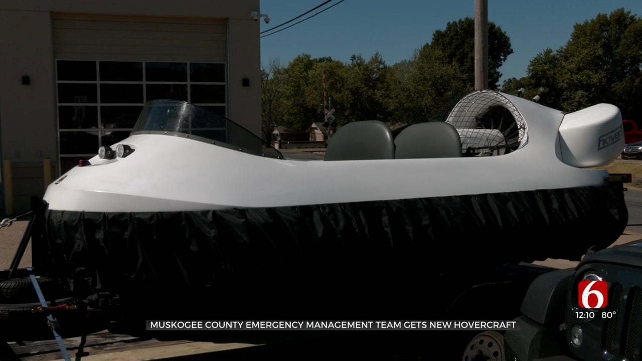 Muskogee County Emergency Management Team Gets New Hovercraft