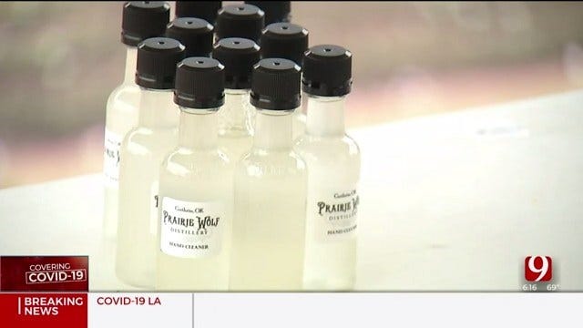 Guthrie Distillery Making Hand Sanitizer For First Responders, Selling To Others