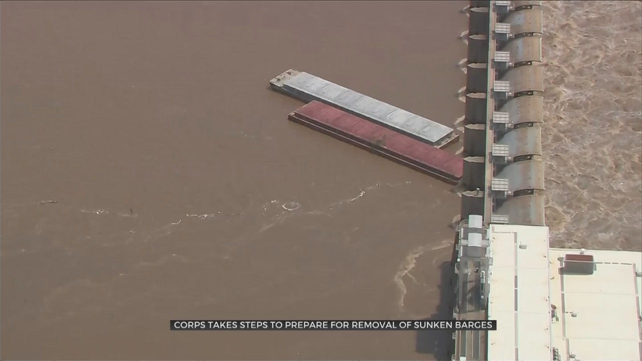 Barge Recovery Underway In Arkansas River