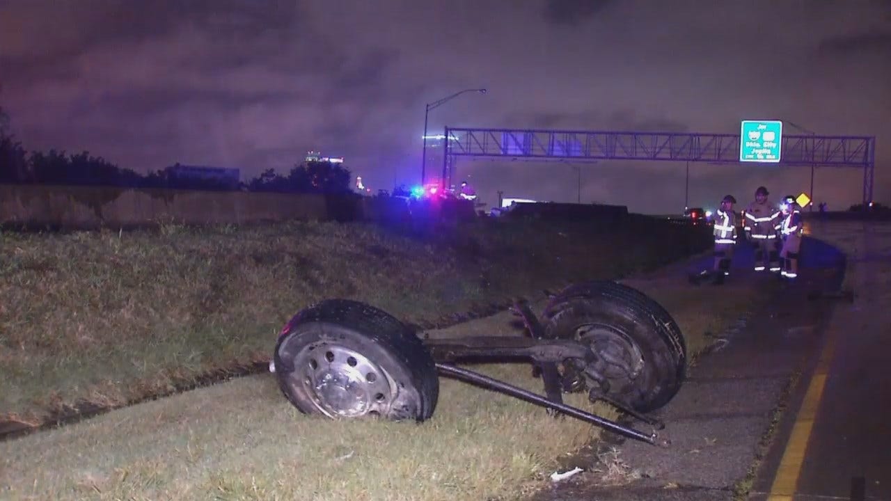 WEB EXTRA: Video From Scene Of Tulsa Semi Crash On 75