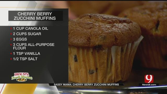 Cherry Berry Zucchini Muffins