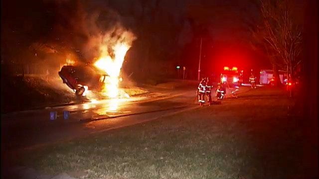 WEB EXTRA: Video Of Tulsa Pickup Truck Fire Early Monday