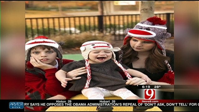 Kirsten McIntyre's Daughter Not Happy With Christmas Hat