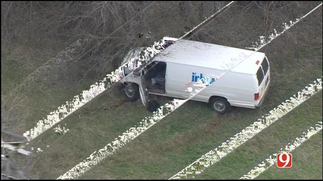 WEB EXTRA: Bob Mills SkyNews 9 HD Flies Over Scene Where Chase Suspect Arrested