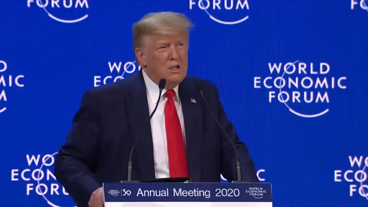 Trump Lauds US Economy In Davos, Says Little On Climate Woes