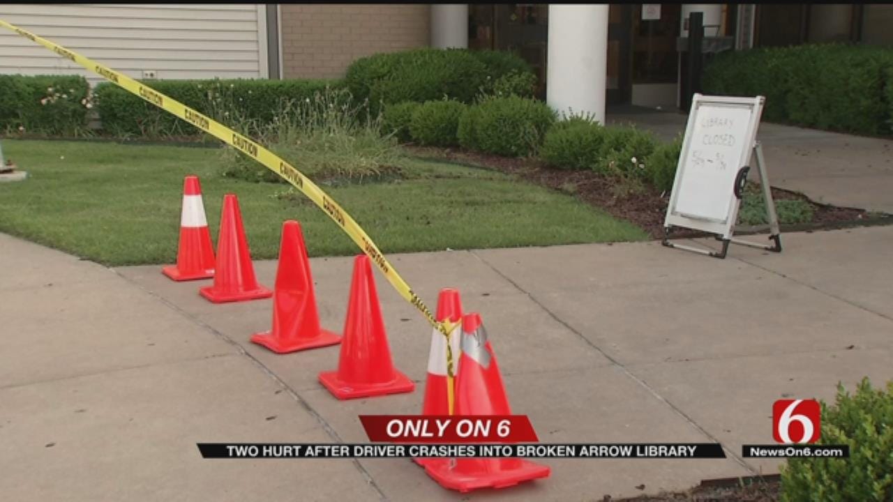 Mother, Child Injured After Car Drives Into Broken Arrow Library