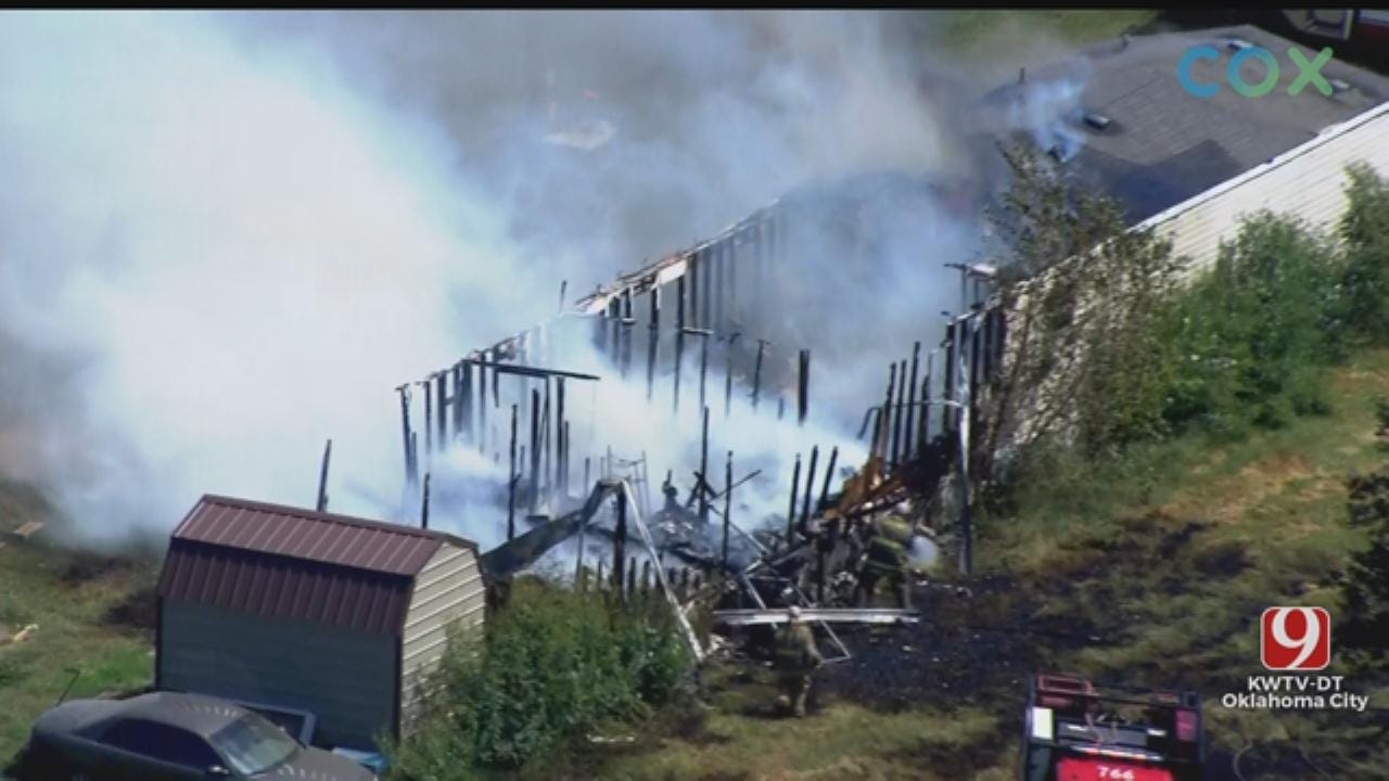 Mobile Home A Total Loss After Fire In Luther
