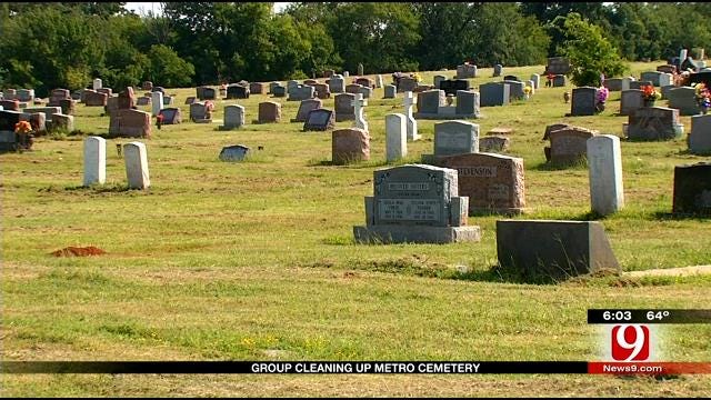 Volunteers Gather To Restore Neglected NE OKC Cemetery