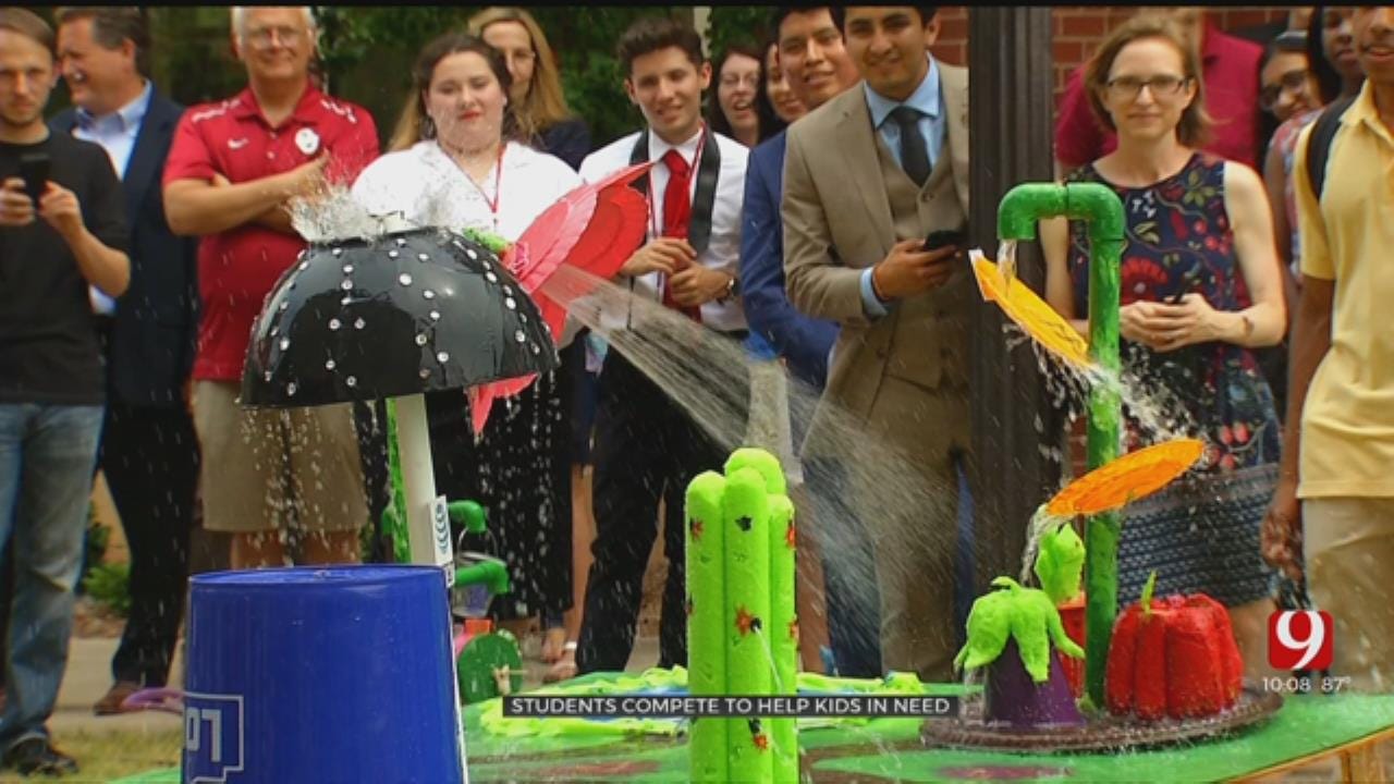 OU Pre-Engineering Students Compete To Construct The Best Splash Pad To Help Kids In Need