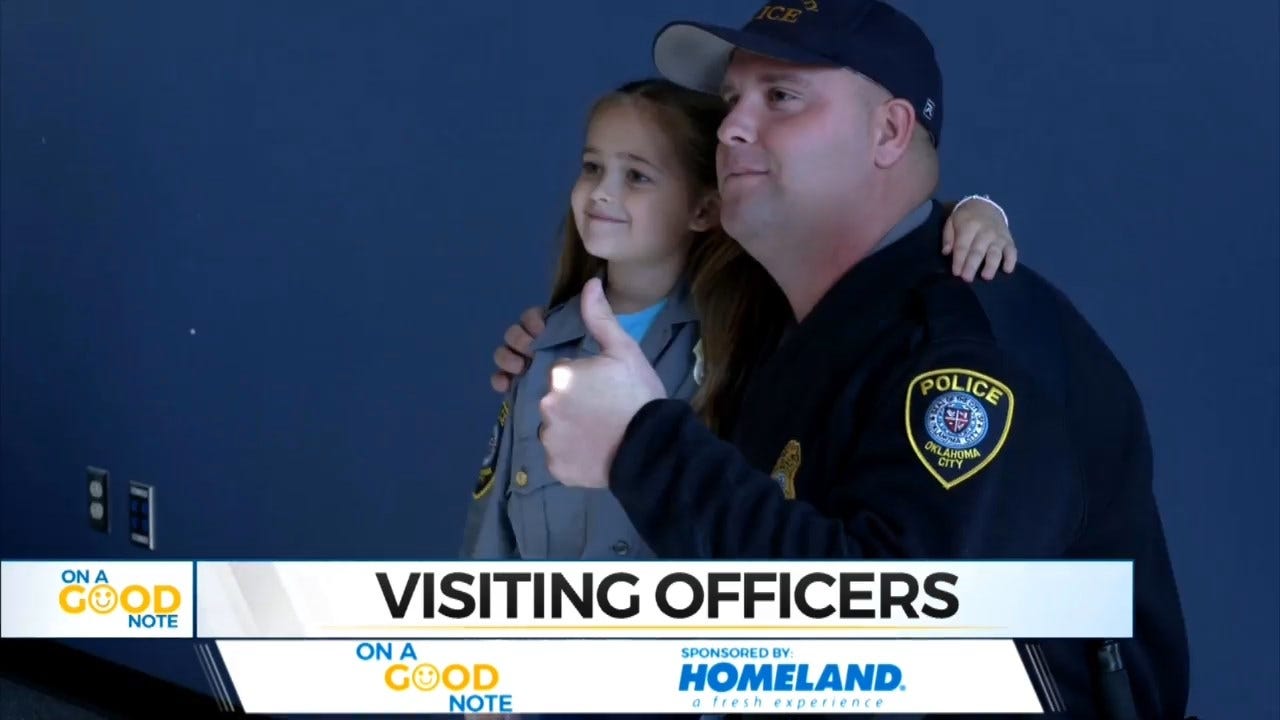 On A Good Note: Girl, 6, Makes It Her Mission To Collect Photos With Officers