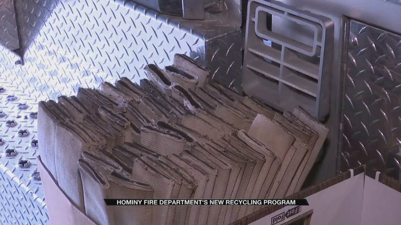 Hominy Fire Department Using Old Fire Hose To Protect Schools