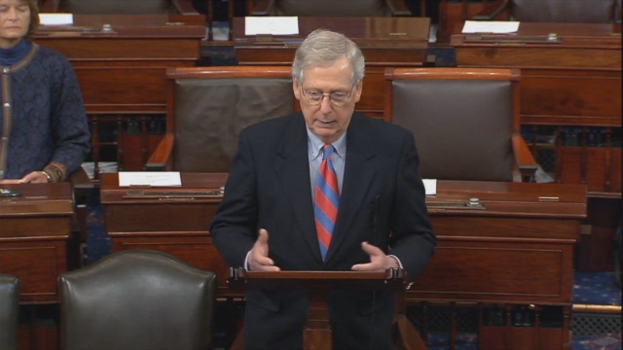 Senate Majority Leader Mitch McConnell Speaks After Trump’s Announcement