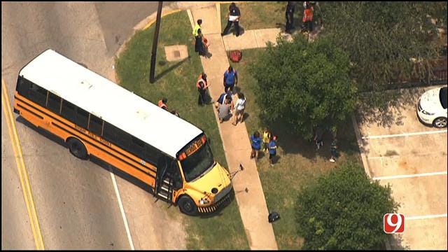 WEB EXTRA: SkyNews9 Flies Over School Bus Crash In Norman