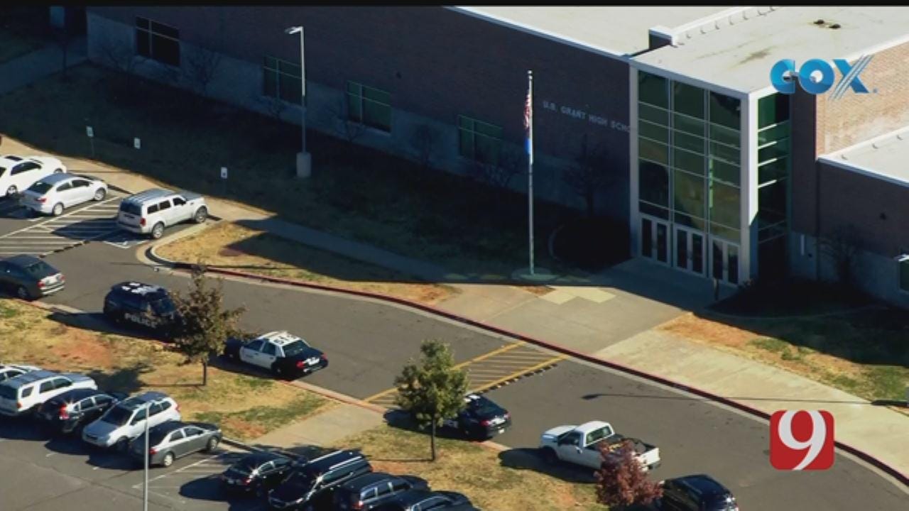Bob Mills SkyNews 9 Flies Over A Lockdown At U.S. Grant High School