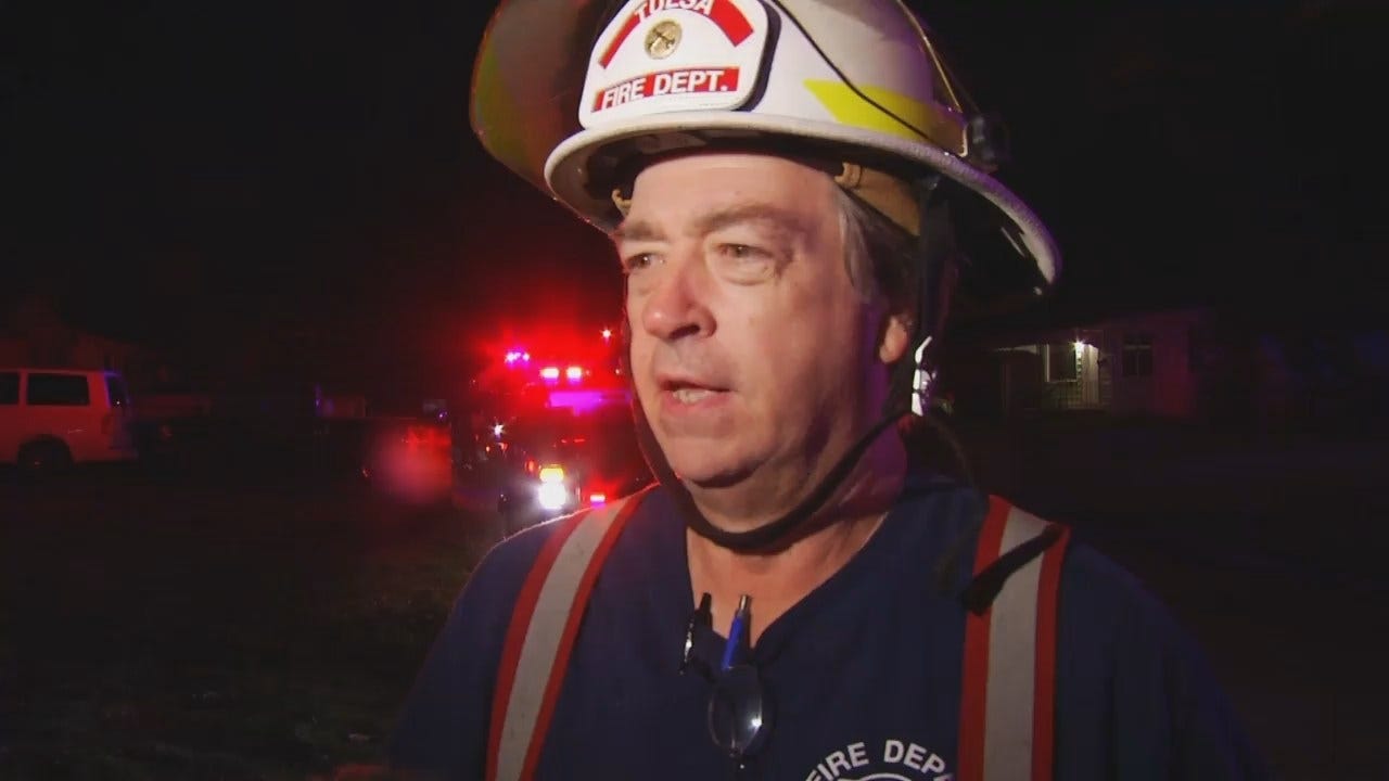 WEB EXTRA: Tulsa Fire District Chief Jim Long Talks About House Fire
