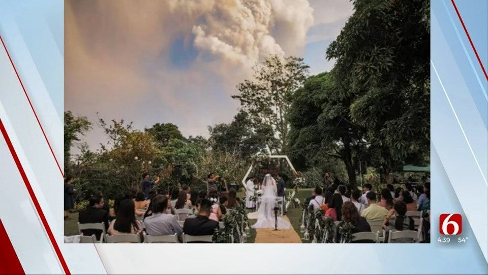 Something To Talk About: Couple Ties The Knot During Volcanic Eruption