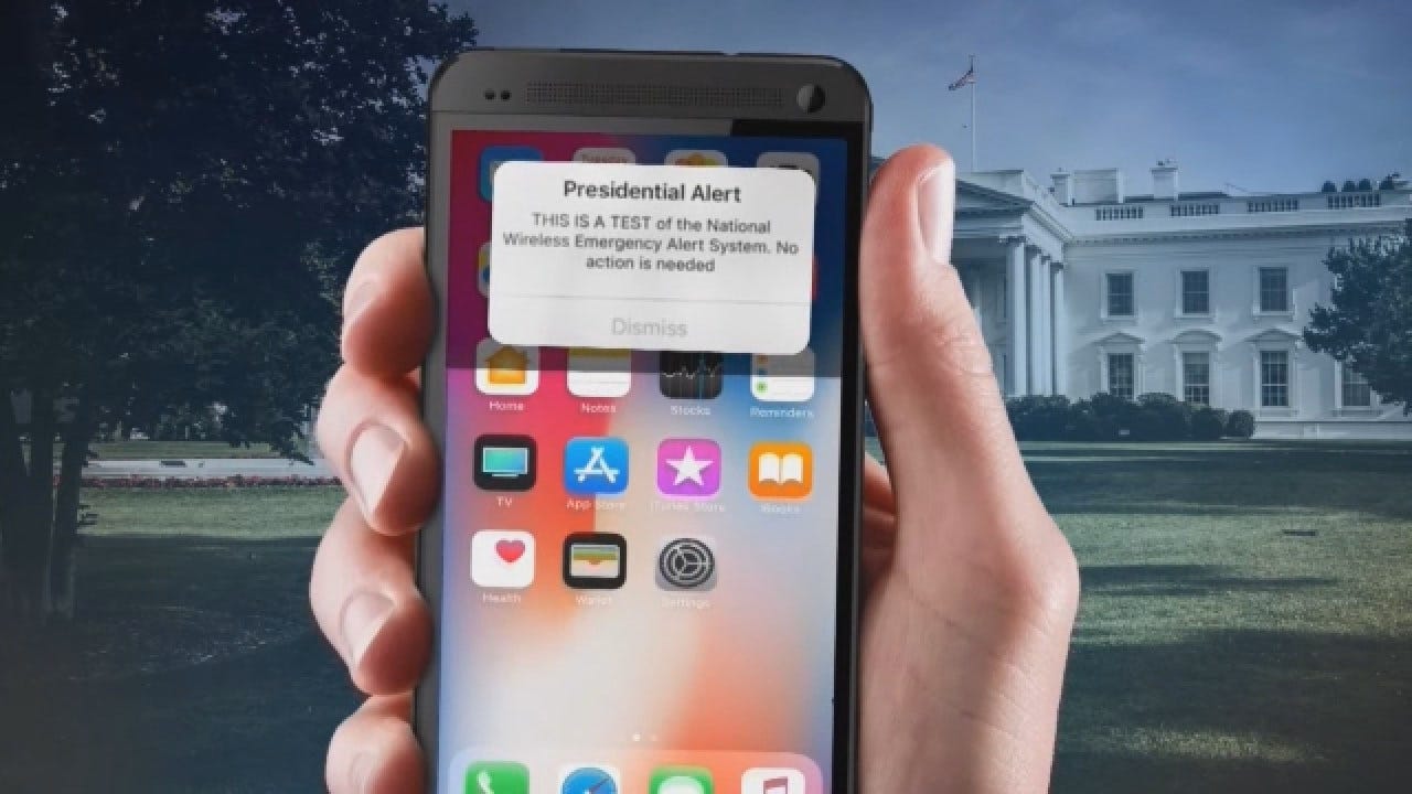 President's Alert To Be Sent To Cellphones Wednesday