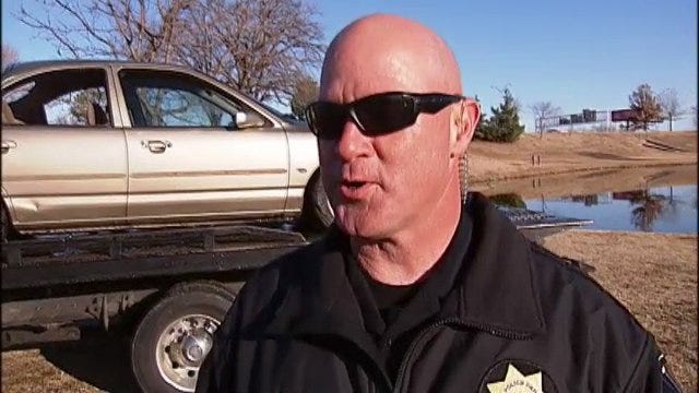 WEB EXTRA: Tulsa Police Cpl. Brian Collum Talks About Car In Pond