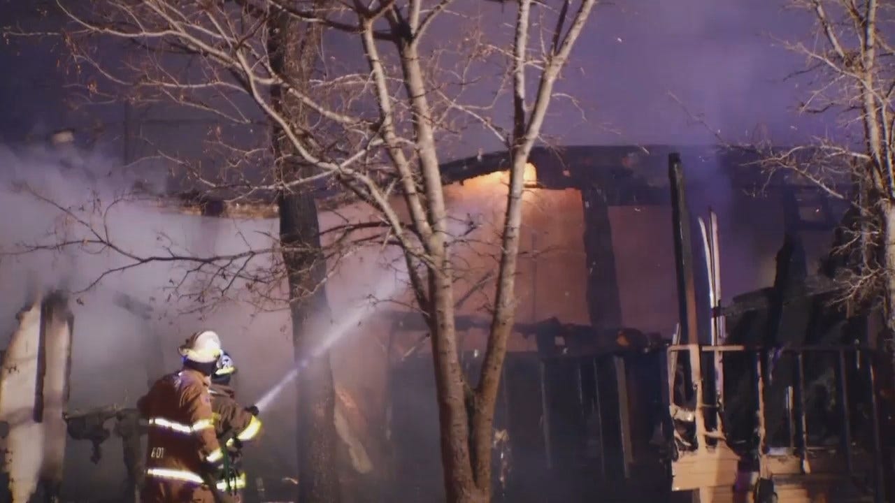 WEB EXTRA: Video From Scene Of Osage County Mobile Home Fire