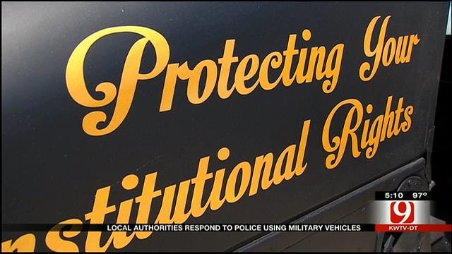 Local Authorities Respond To Police Using Military Vehicles