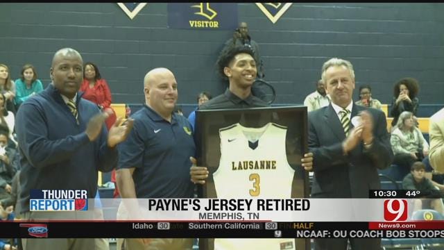 Thunder Watches Cam Payne Get High School Jersey Retired