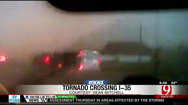 Video Captures Moment Tornado Crossed I-35