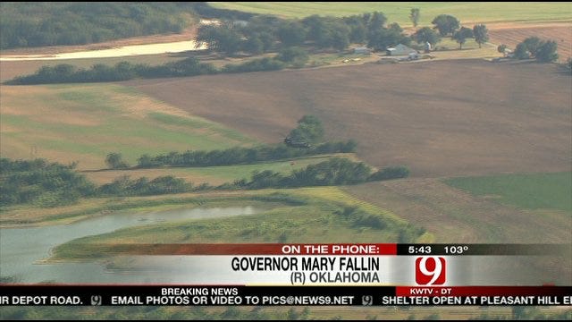 Oklahoma Governor Mary Fallin Talks To News 9 About Large NE OKC Wildfire