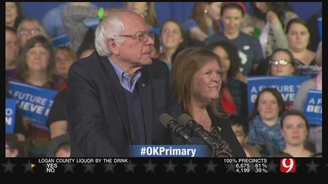 Bernie Sanders Projected To Win 4 States Including Oklahoma