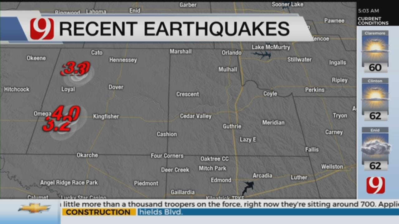 4.0 Magnitude Earthquake Rattle Kingfisher County