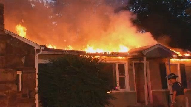 WEB EXTRA: Video From Scene Of Tulsa House Fire On North Main