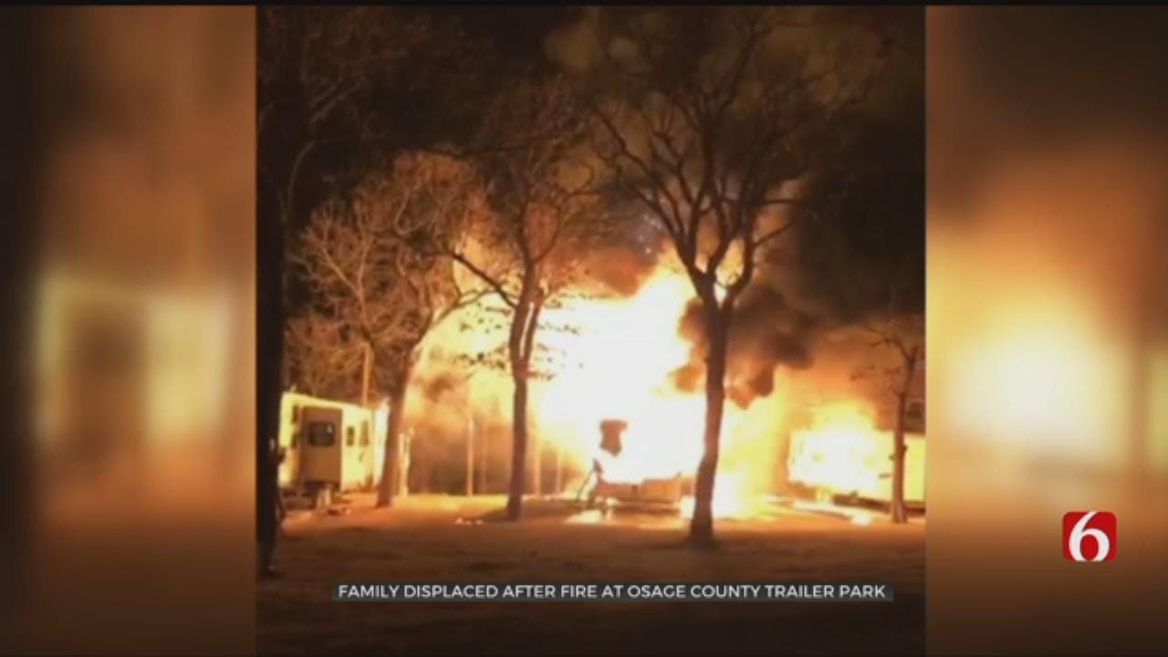 Fire Destroys RV Trailer, Damages Others In Osage County