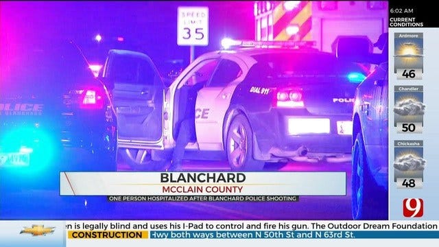 1 Person Hospitalized After Blanchard Police Shooting