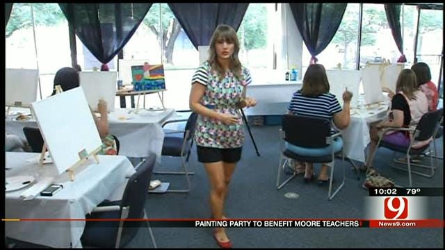Painting Fundraiser Held To Benefit Moore School District