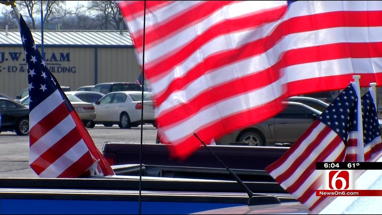 Mayes County Teens Use American Flags To Honor Friend Killed In Crash