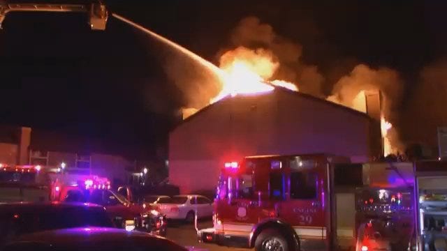 WEB EXTRA: Video From Scene Of South Tulsa Apartment Fire