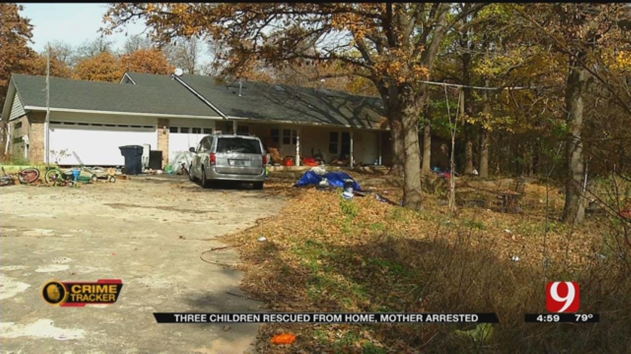 Three Children Rescued From Home, Mother Arrested